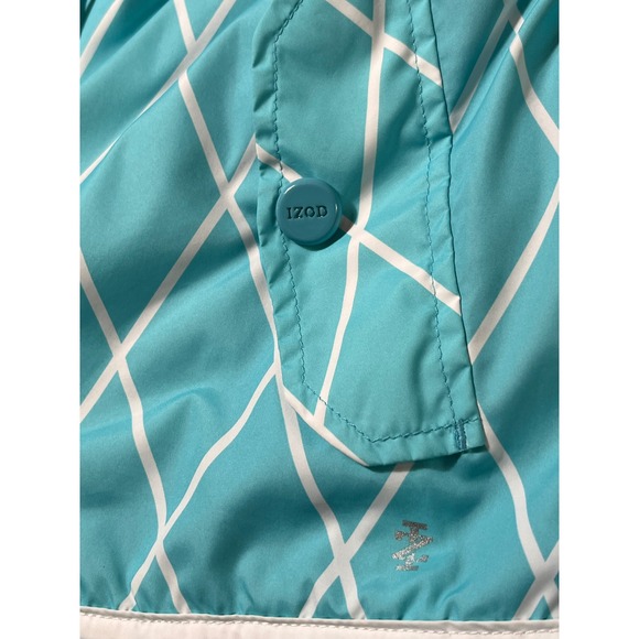 IZOD Golf Women's Convertible Jacket M‎ Aqua Blue Zip-Off Sleeves to Vest - Picture 10 of 16
